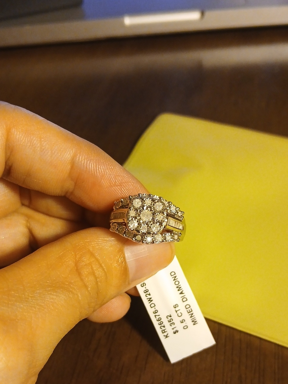925 Mined Diamond Ring - Picture 3 of 8
